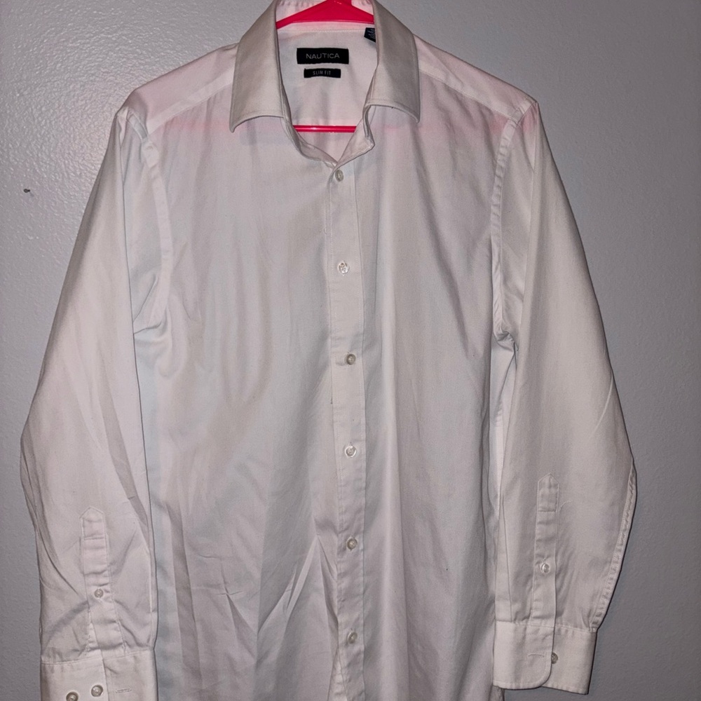 Nautica Men's Classic White Dress Shirt